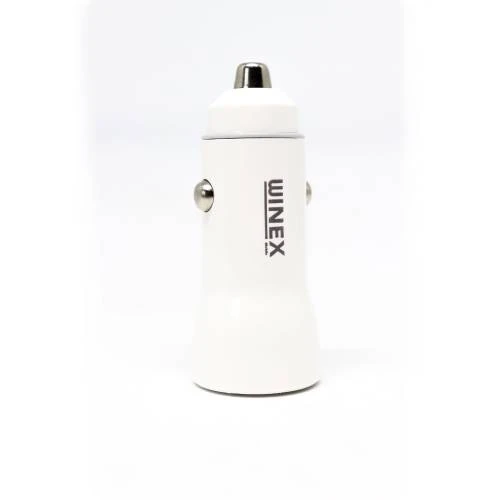 Winex W001 USB A Çift Çıkışlı 3.1A Araç Şarj Aleti Beyaz ürün görseli 1