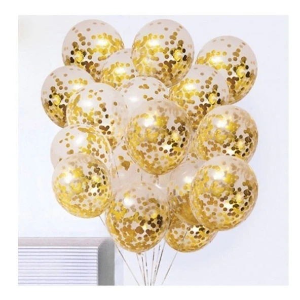 10 Adet Şeffaf Balon Konfetili ürün görseli 1