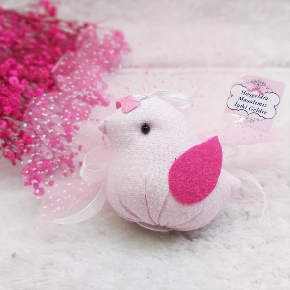 Peluş Kuş Tüllü Kız Bebek Hediyelik(30 Adet) ürün görseli 1