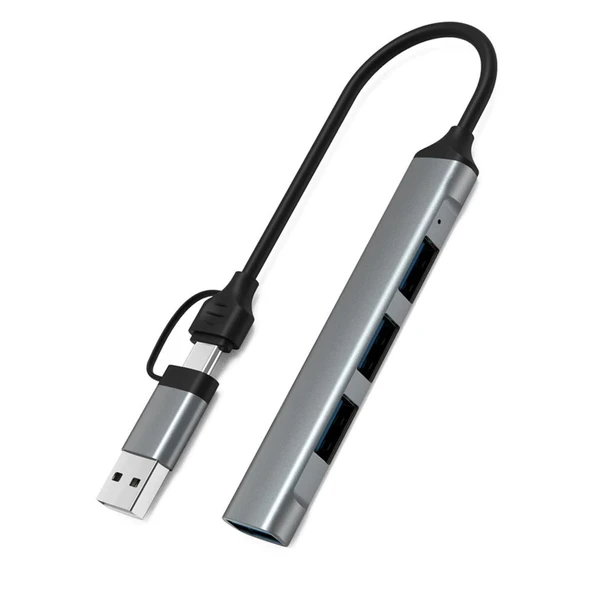 Winex 4in1 UsbA ve Type-C To UsbA 3.01 Çoklayıcı Hub Adaptör HC77 ürün görseli 1