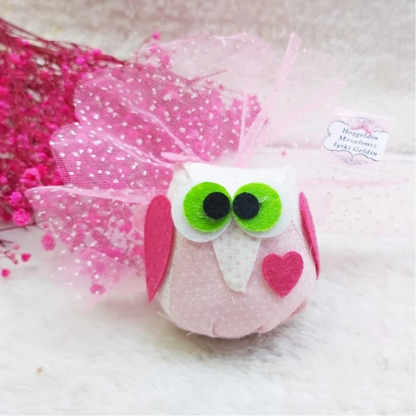 Peluş Baykuş Kız Bebek Doğum Hediyelik Yeni(30 Adet) ürün görseli 1
