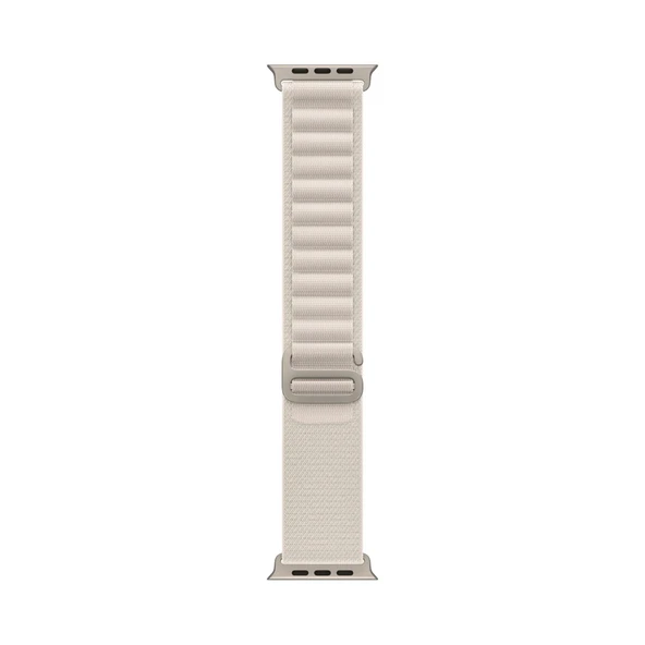 ScHitec 42-44mm Yeni Nesil Apple Uyumlu Akıllı Saat Kordonu Hasır Kancalı Beyaz ürün görseli 1
