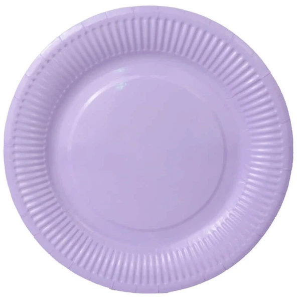 Tabak Karton Makaron Lila 23 cm 8'lı ürün görseli 1