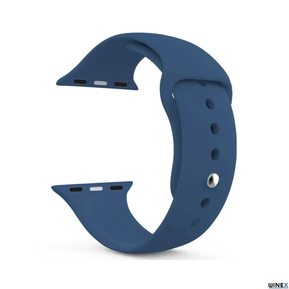 Winex 42-49mm Yeni Nesil Apple Uyumlu Akıllı Saat Kordonu Silikon Lacivert ürün görseli 1