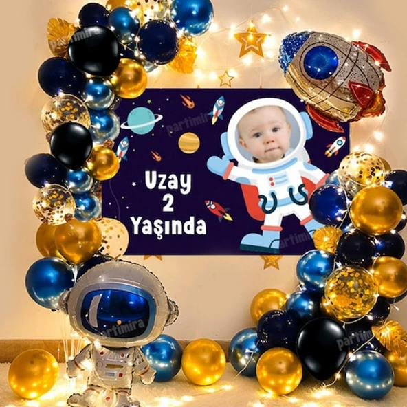 Uzay Temalı Balon Zinciri Seti ürün görseli 1