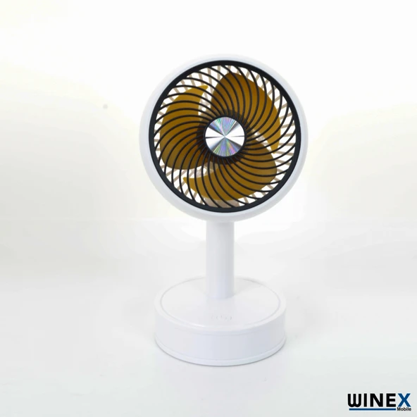 Winex Mini Taşınabilir Portatif Fan 3 Kademeli Vantilatör Beyaz ürün görseli 1