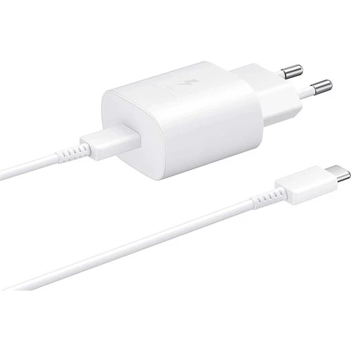 Samsung TA800X Fast Charging 25W Type-C Çıkışlı Kablolu Şarj Aleti Beyaz (Samsung Türkiye Garantili) ürün görseli 1