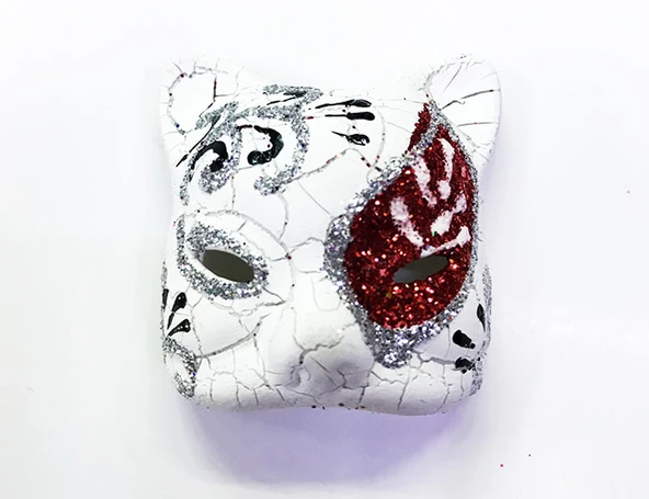 Kırmızı İşlemeli Seramik Venedik Kedi Magnet ürün görseli 1