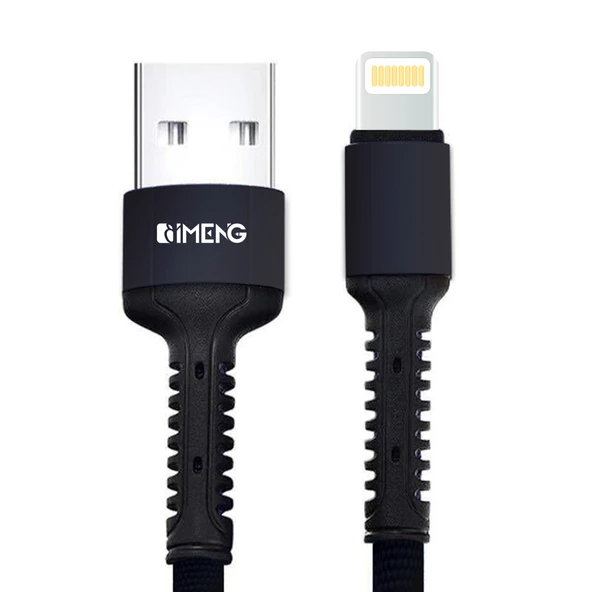 İmeng 3A UsbA to Lightning Pro Braided Data ve Hızlı Şarj Kablosu Siyah ürün görseli 1
