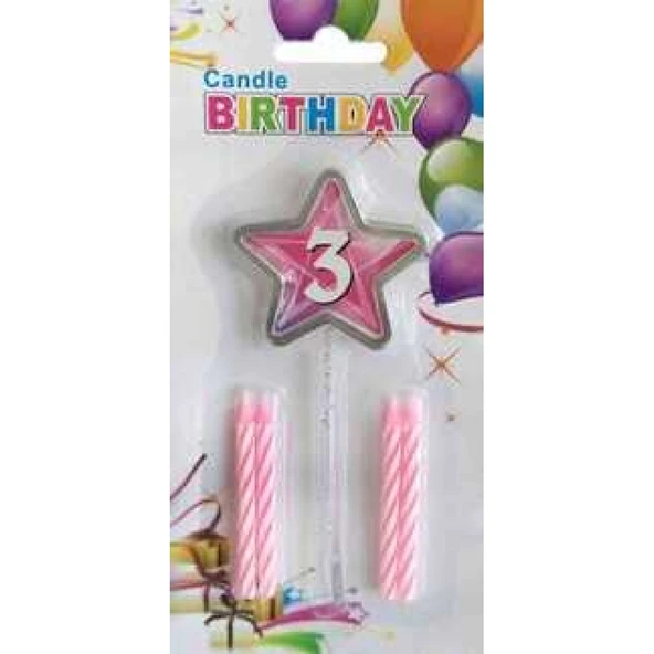 Mum 3 Yaş Yıldızlı Pembe -1 ürün görseli 1