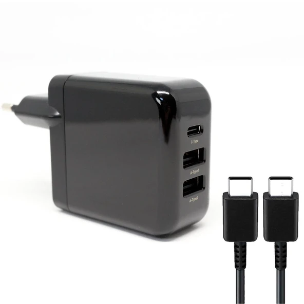 Samsung Keyco 25W Pd Quick Charger 3 Çıkışlı Yeni Nesil Şarj Aleti Kablolu Set Samsung Türkiye Garantili ürün görseli 1