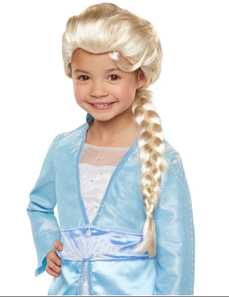 Platin Altın Dore Renk Karlar Ülkesi Elsa Frozen Peruğu Çocuk Boy (5224) ürün görseli 1