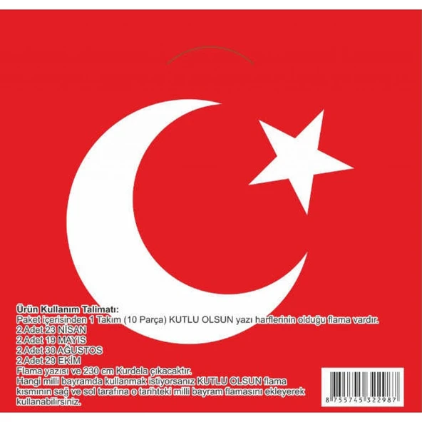 Flama Bayrak Milli Bayramlar Seti - Resim 3