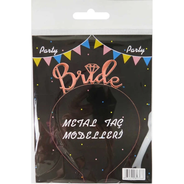 Taç Brıde Pırlantalı Metal Rose Gold - Resim 2