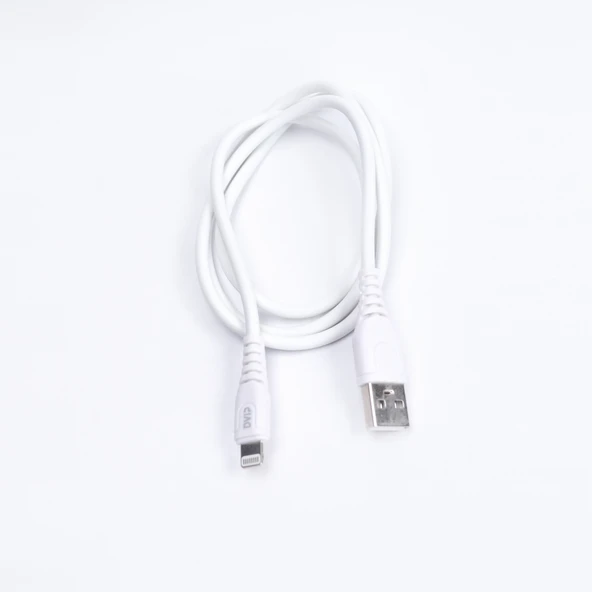 DVIP S01A 6A 67W Fast Charging UsbA to Lightning Data ve Hızlı Şarj Kablosu 1M Beyaz ürün görseli 1