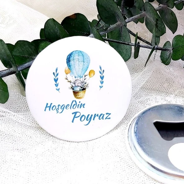 Balonlu Ayıcık Metal Yenidoğan Açacak Magnet(15 Adet) ürün görseli 1