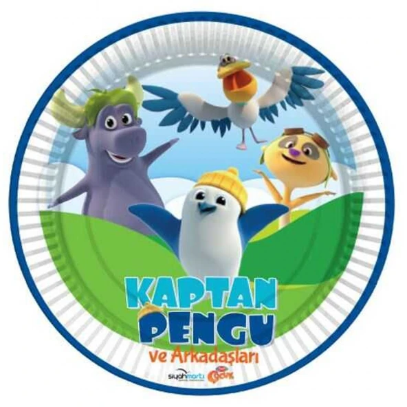 Tabak Kaptan Pengu 23 cm 8'lı ürün görseli 1