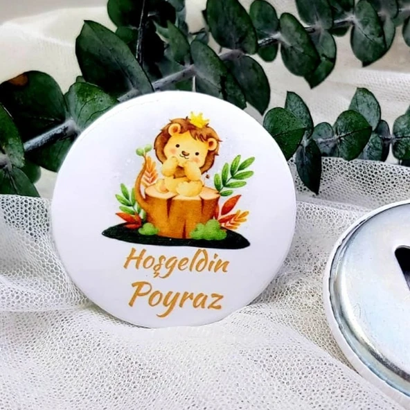 Aslancık Baskılı Açacak Magnet Yenidoğan Hediyelik(15 Adet) ürün görseli 1