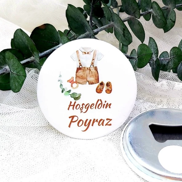 Elbise Desenli Erkek Bebek Metal Yenidoğan Açacak Magnet(15 Adet) ürün görseli 1