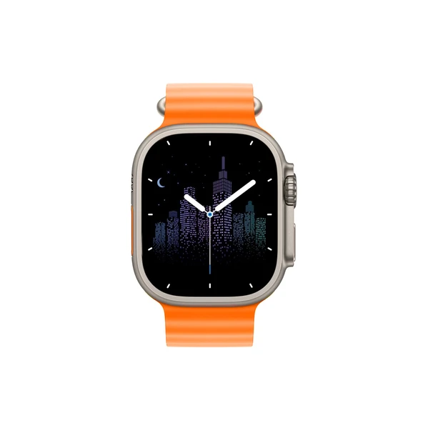 Winex Watch 8 Pro Max Amoled Ekran Android İos Uyumlu Akıllı Saat Turuncu ürün görseli 1