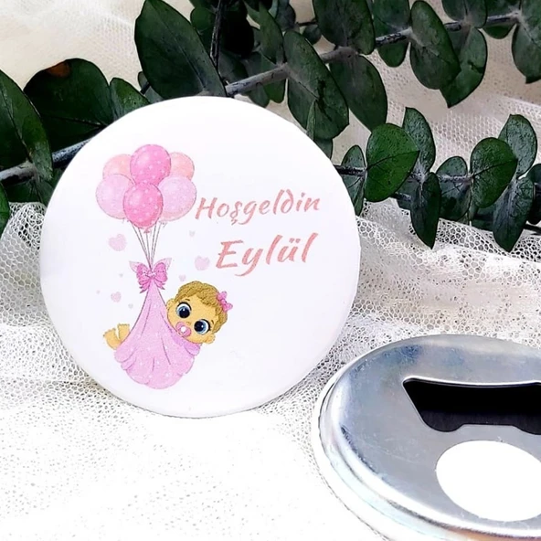 Balonlu Uçan Kız Bebek Açacak Magnet Hediyelik(15 Adet) ürün görseli 1