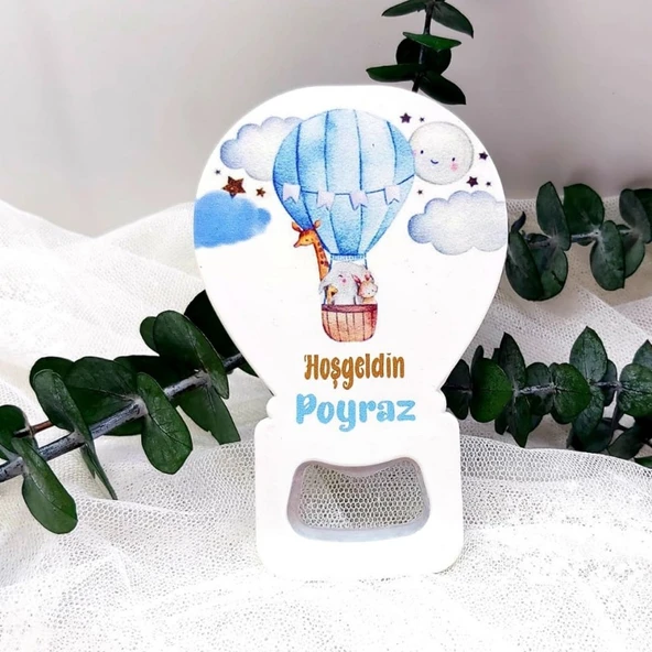 Balonla Gezen Hayvanlar Yeni Doğan Bebek Buzdolabı Magnet(30 Adet) ürün görseli 1