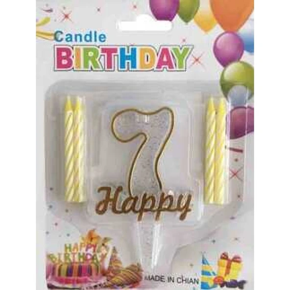 Mum 7 Yaş Happy Yazılı Altın -1 ürün görseli 1