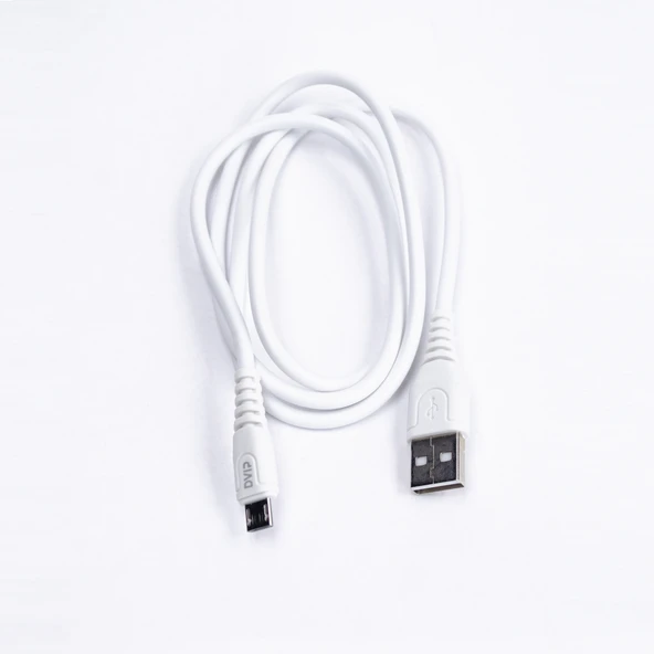 DVIP S01M 6A 67W Fast Charging UsbA to Micro Data ve Hızlı Şarj Kablosu 1M Beyaz ürün görseli 1