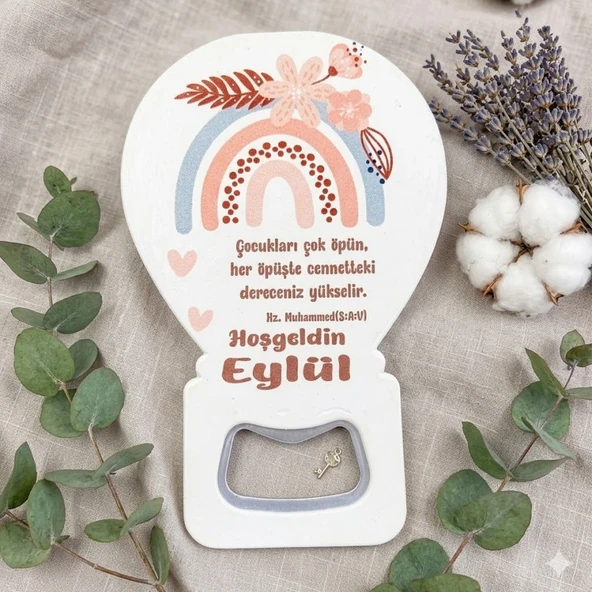Gokkuşağı Baskılı Kız Bebek Balon Açacak Magnet(30 Adet) ürün görseli 1