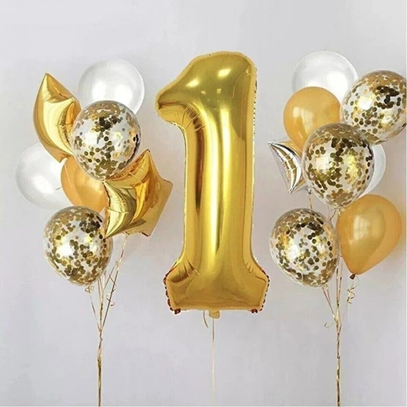 1 Yaş Balon Doğum Günü Süsleme Seti ürün görseli 1