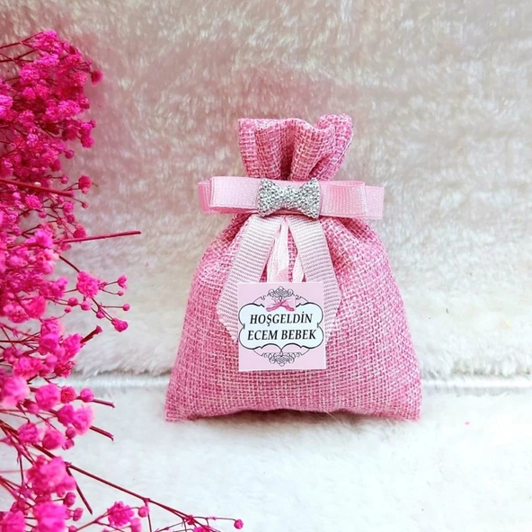 Pembe Lavanta Kesesi Bebek Doğum Hediyeliği(30 Adet) ürün görseli 1