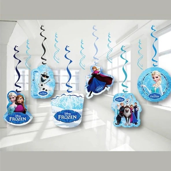 6 Lı Tavan Süsü Frozen Sarkıt Süs Kağıt ürün görseli 1