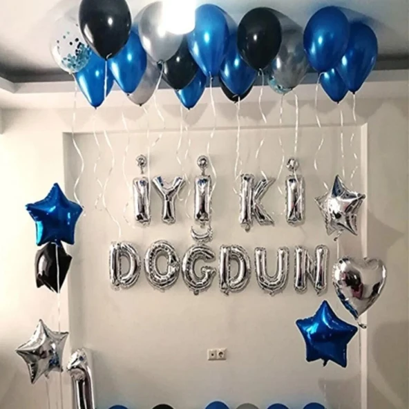 Mavi Iyiki Doğdun Set Parti Doğum Günü Eğlence ürün görseli 1