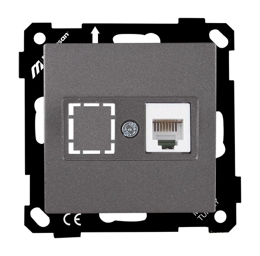 EP-TELEFON PRİZİ 1*RJ12 FÜME ürün görseli 1