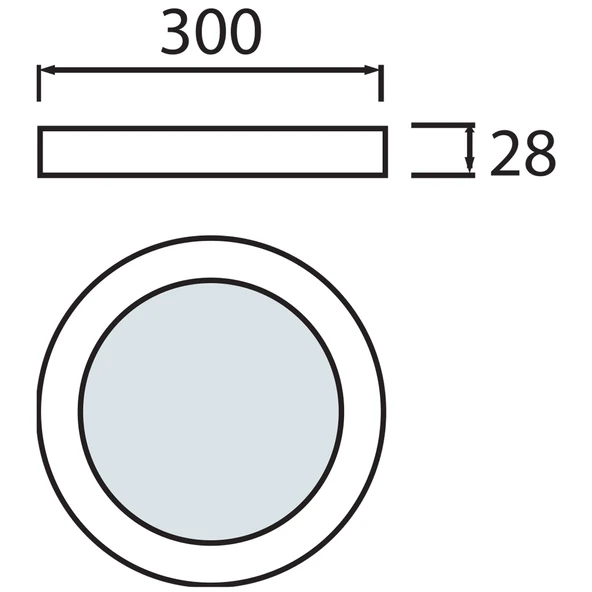 HOROZ CAROLİNE-24W GÜNIŞIĞI S.Ü.YUVARLAK LED PANEL ürün görseli 1