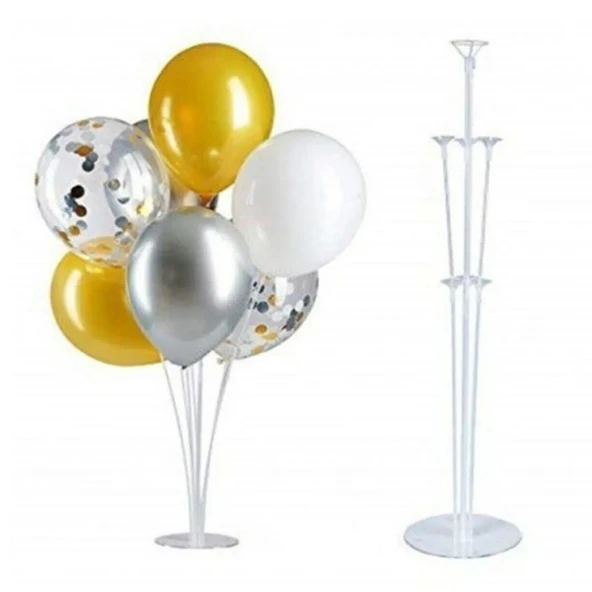 7'li Balon Standı Ve 8 Adet Metalik Balon ürün görseli 1