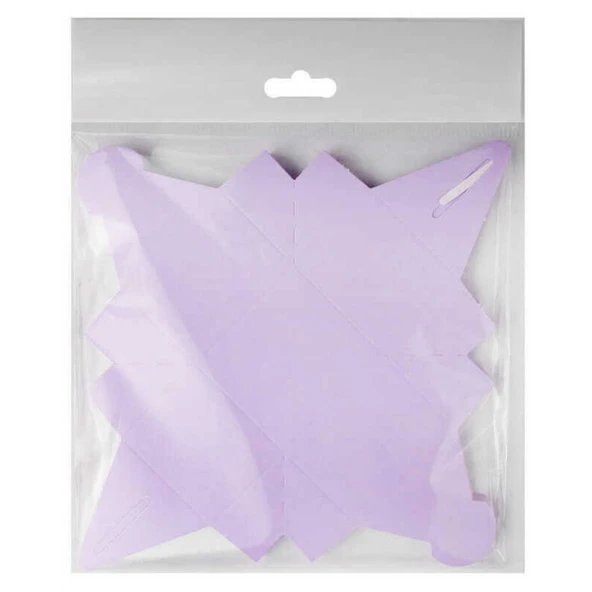 Lokumluk Karton Kutu Makaron Lila 25'li - Resim 2