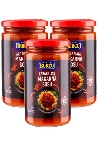 Burcu Arrabbiata Makarna Sos 310 gr x 3 Adet ürün görseli 1