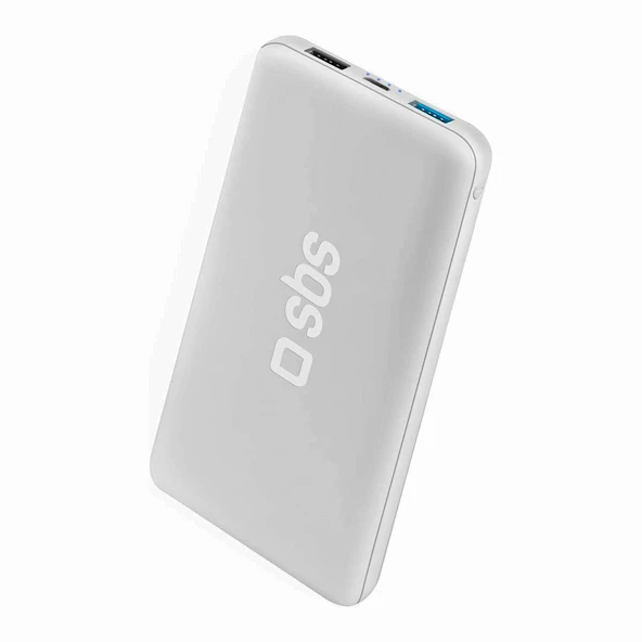 Sbs İntelligent Fast Charge 10.000mAh 2xUsbA Çıkışlı Powerbank Beyaz ürün görseli 1