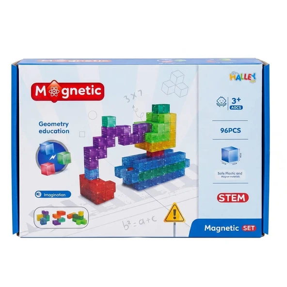Magnet Küp Yapı Blok Seti 96 Parça Mini - Güçlü Mıknatıslı Eğitici Bloklar ürün görseli 1