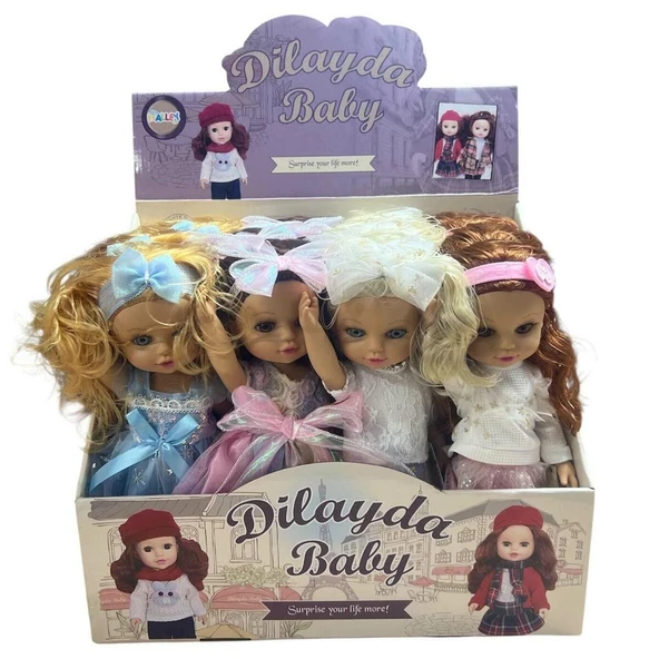 İngilizce Şarkılı Fonksiyonlu Kız Bebek - 36 cm Yumuşak Et Bebek Dokulu Vinil ürün görseli 1