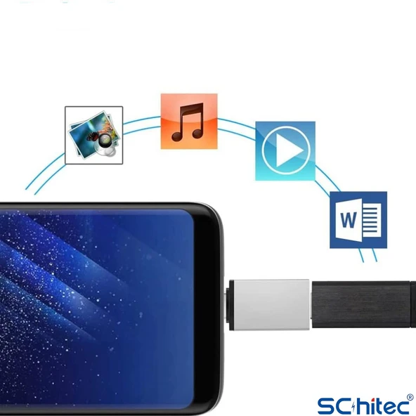 ScHitec Type-C to UsbA 3.0 OTG Dönüştürücü - Resim 3