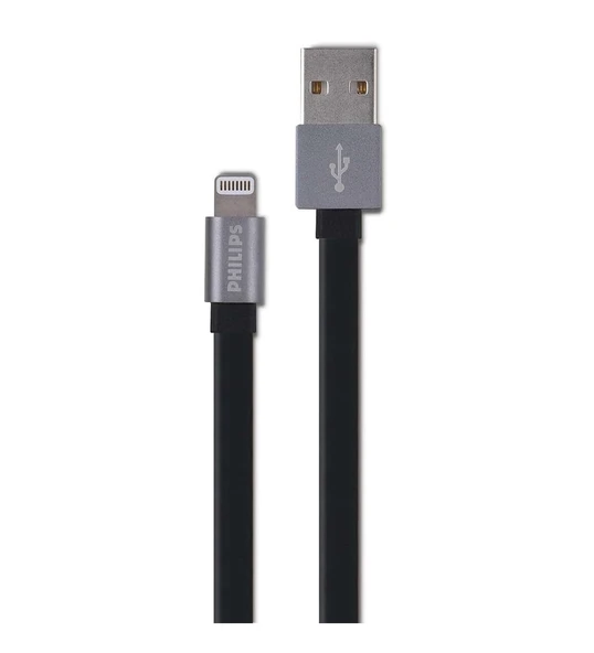 Philips Apple MFI Lisanslı UsbA to Lightning 1.2Metre Hızlı Data ve Şarj Kablosu Gümüş DLC2508F/97 ürün görseli 1
