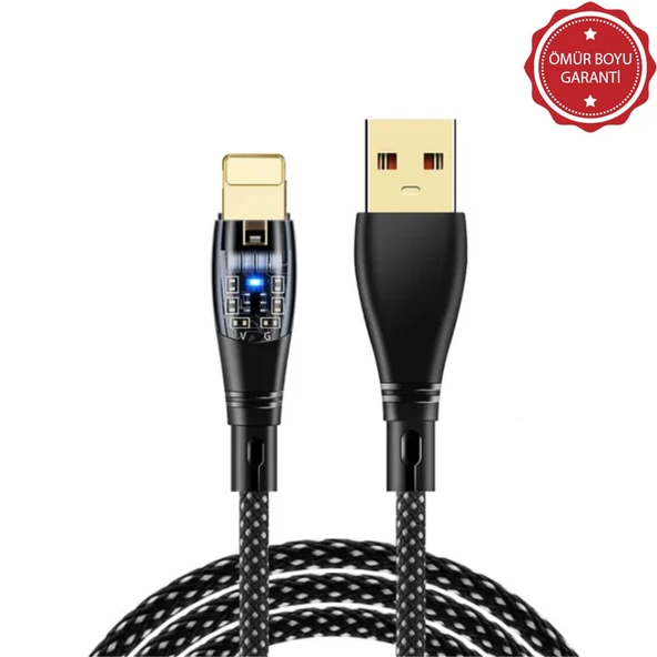 ScHitec 6A 120W UsbA to Lightning 1Metre Hızlı Data ve Şarj Kablosu Siyah YK233S ürün görseli 1
