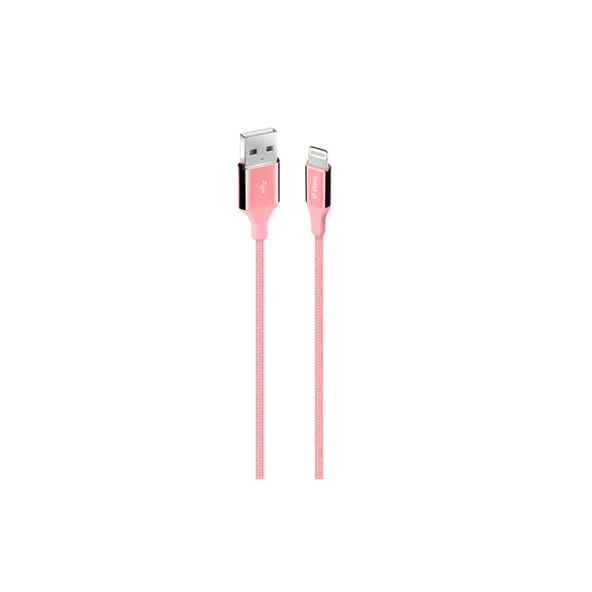 Ttec AlumiCable Extra Strong UsbA to Lightning Hızlı Data ve Fast Şarj Kablosu 120cm Pembe 2DK16RA ürün görseli 1