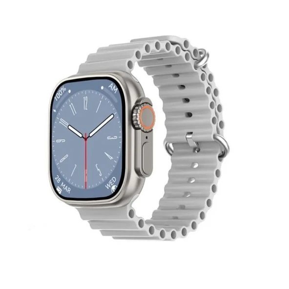 Winex Watch HK9 Ultra 2 Amoled Ekran Android İos HarmonyOs Uyumlu Akıllı Saat Gri ürün görseli 1