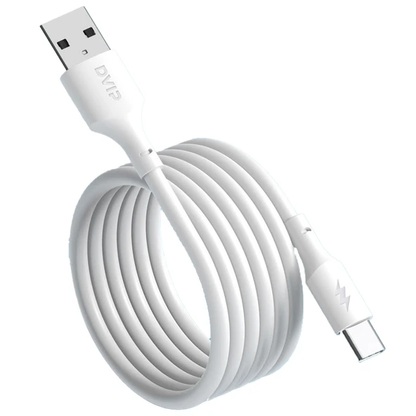 DVIP L24 6A 100W UsbA to Type-C Hızlı Şarj ve Data Kablosu Beyaz ürün görseli 1