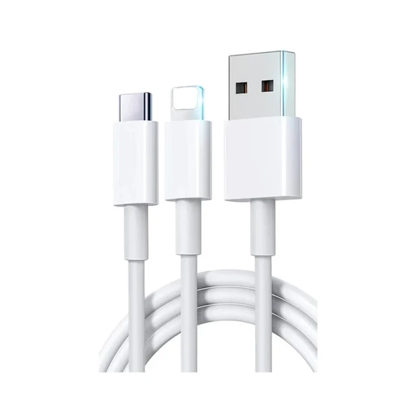Winex 2in1 5A 120W UsbA to Type-C ve Lightning Hızlı Data ve Şarj Kablosu 120cm SX21C ürün görseli 1