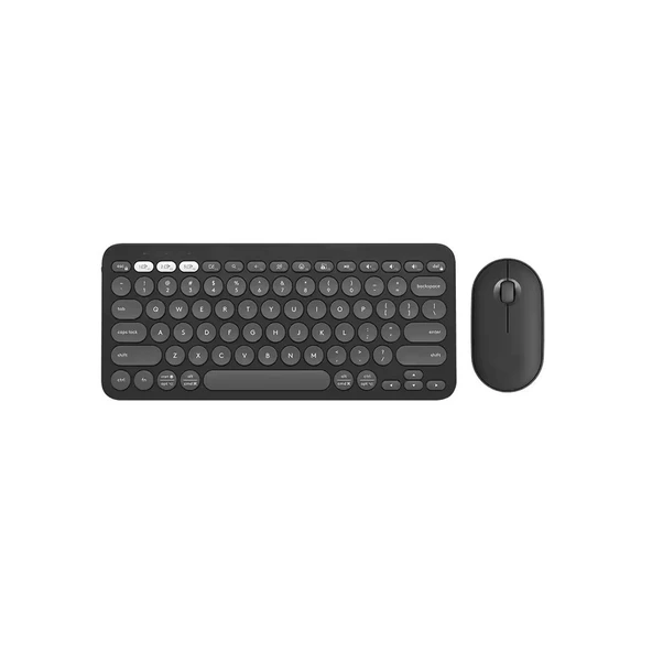 ScHitec Çift Cihaz Bağlantı Özellikli Klavye ve Mouse Set 2.4G+BT Siyah KM902 ürün görseli 1