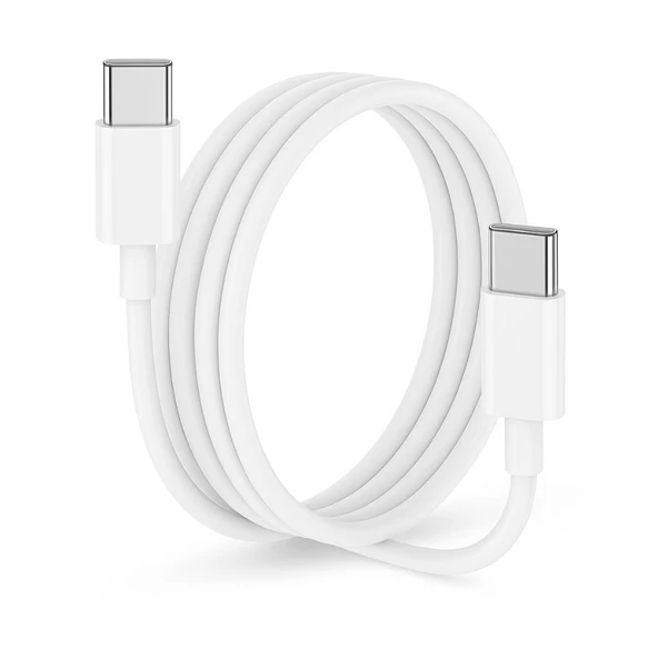 ScHitec 6A 100W Type-C to Type-C Hızlı Data ve Süper Şarj Kablosu 1 Metre Beyaz SX10 ürün görseli 1